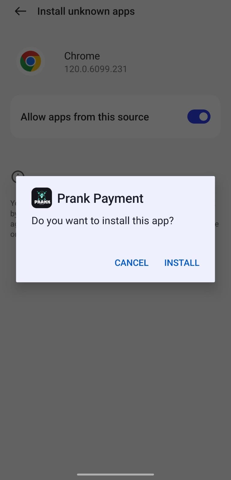 fake payment